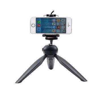 YunTeng-228 Mini Tripod with Phone Holder Clip for Smartphone - Black