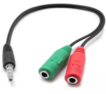 Microphone Audio converter Y Splitter Cable AdattatorePlug Jack