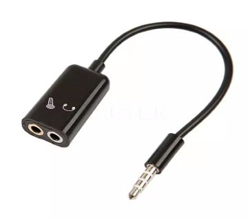 New Style 3.5mm Mini Audio Stereo Cable Splitter Male To Earphone Headset Microphone Adapter 1 Male to 2 Port Female Audio Jack Couples Turn Wiring Co
