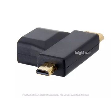 Micro HDMI to HDMI 4K Mini Male to Female Cable Connector Converter Adapter