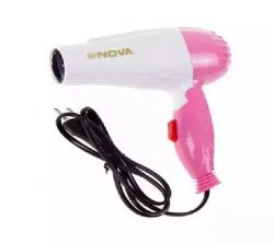 nova-n-1290-foldable-hair-dryer-white-and-pink