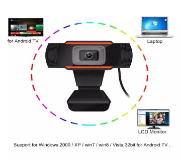 HD ওয়েবক্যাম 720P USB Camera Rotatable Video Recording Web Camera With Microphone For PC Computer