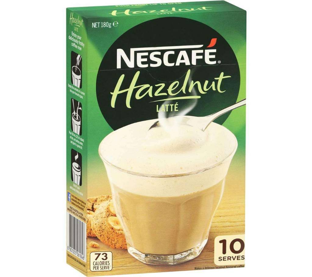 Nescafe Hazelnut Latte Sachets - ১০ প্যাক বাংলাদেশ - 856024