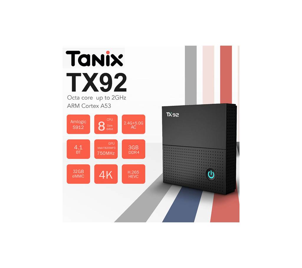 Tanix TX92 Amlogic S912 DDR4 3G 32G Tv box বাংলাদেশ - 723509