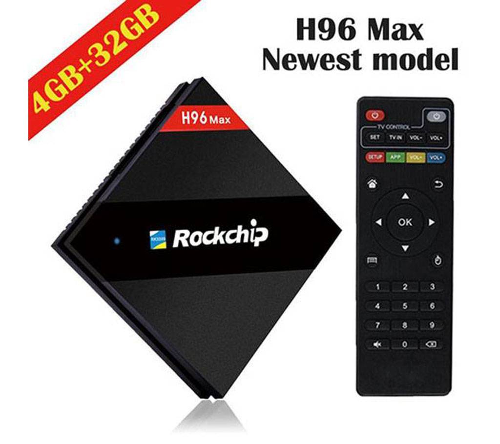 H96 Max 4G 32G Six Core UHD 4K টিভি বক্স RK3399 বাংলাদেশ - 625553