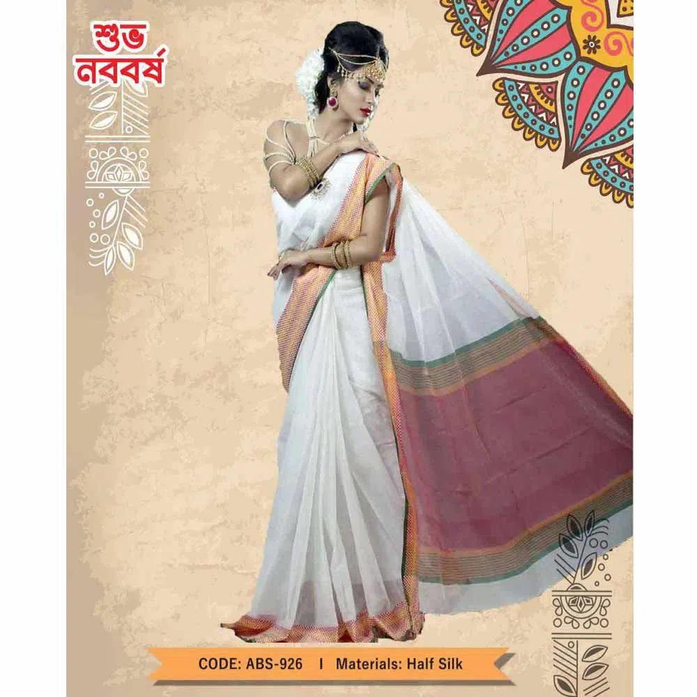 Tangail Boishakhi Half Silk Saree (ABS-926)