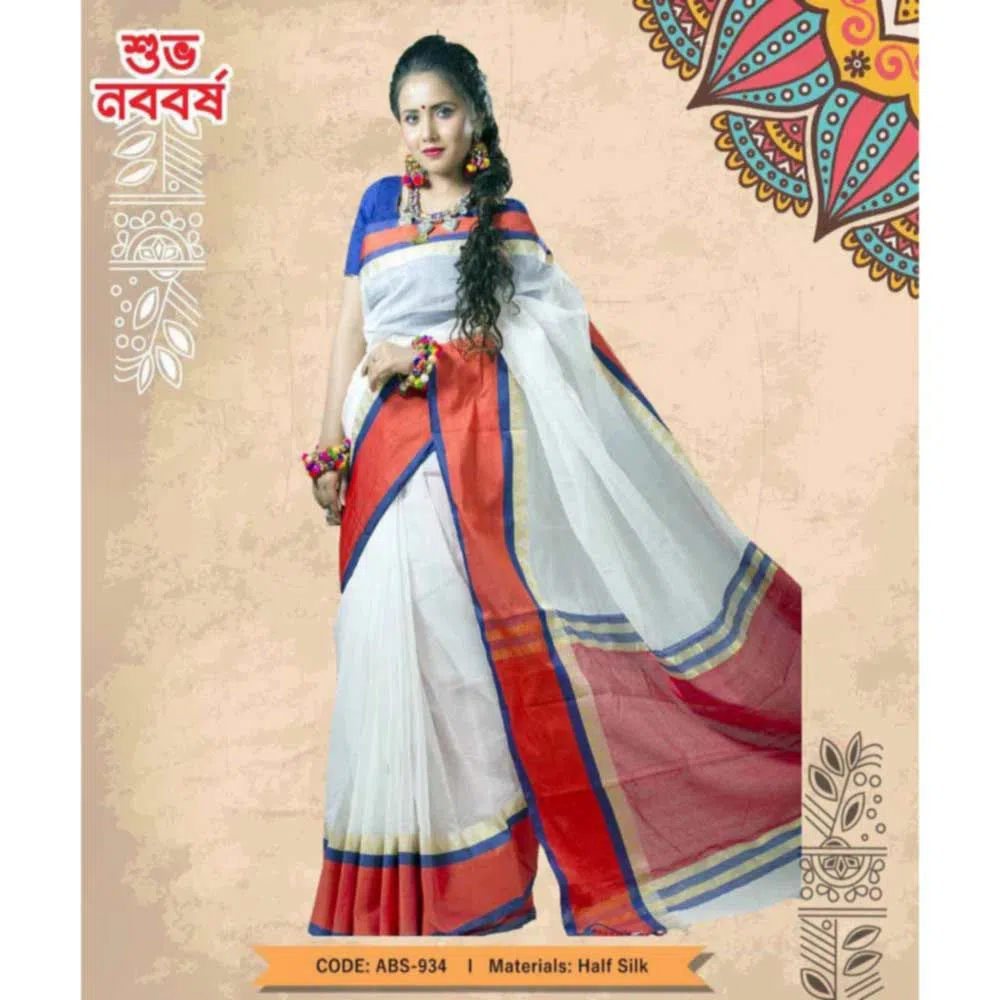 Tangail Boishakhi Half Silk Saree (ABS-934)