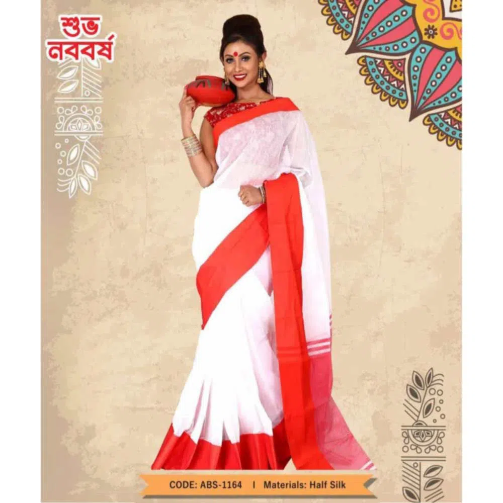 Tangail Boishakhi Half Silk Saree (ABS-1164)