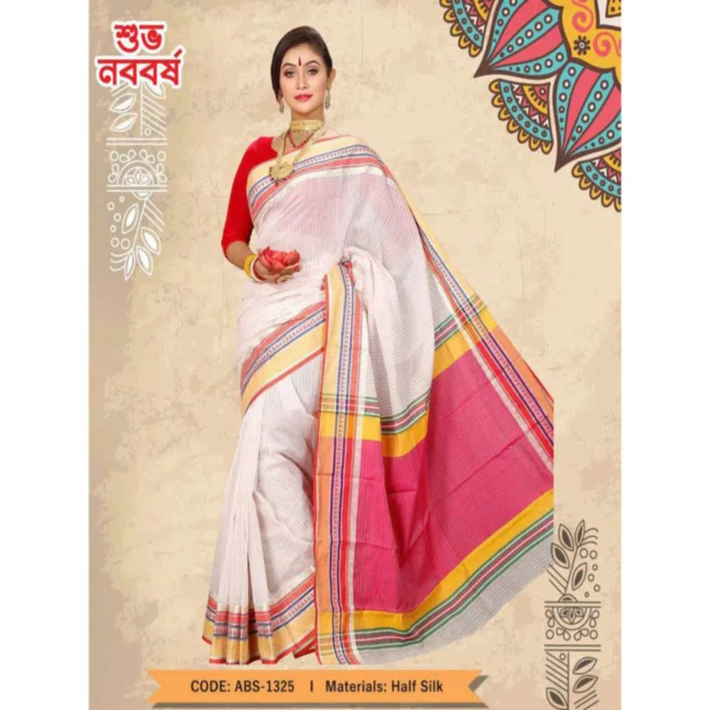 Tangail Boishakhi Half Silk Saree (ABS-1325)