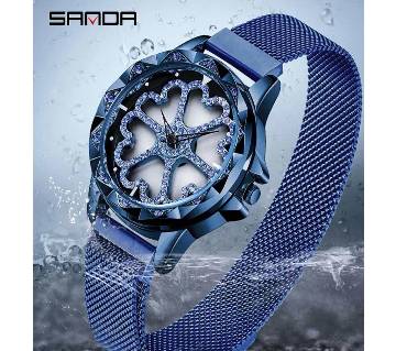 SANDA Heart Shape Rotation Wrist Watch For Women 