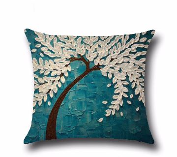Decorative Pillow Case Cushion Flower Tree Design Cover