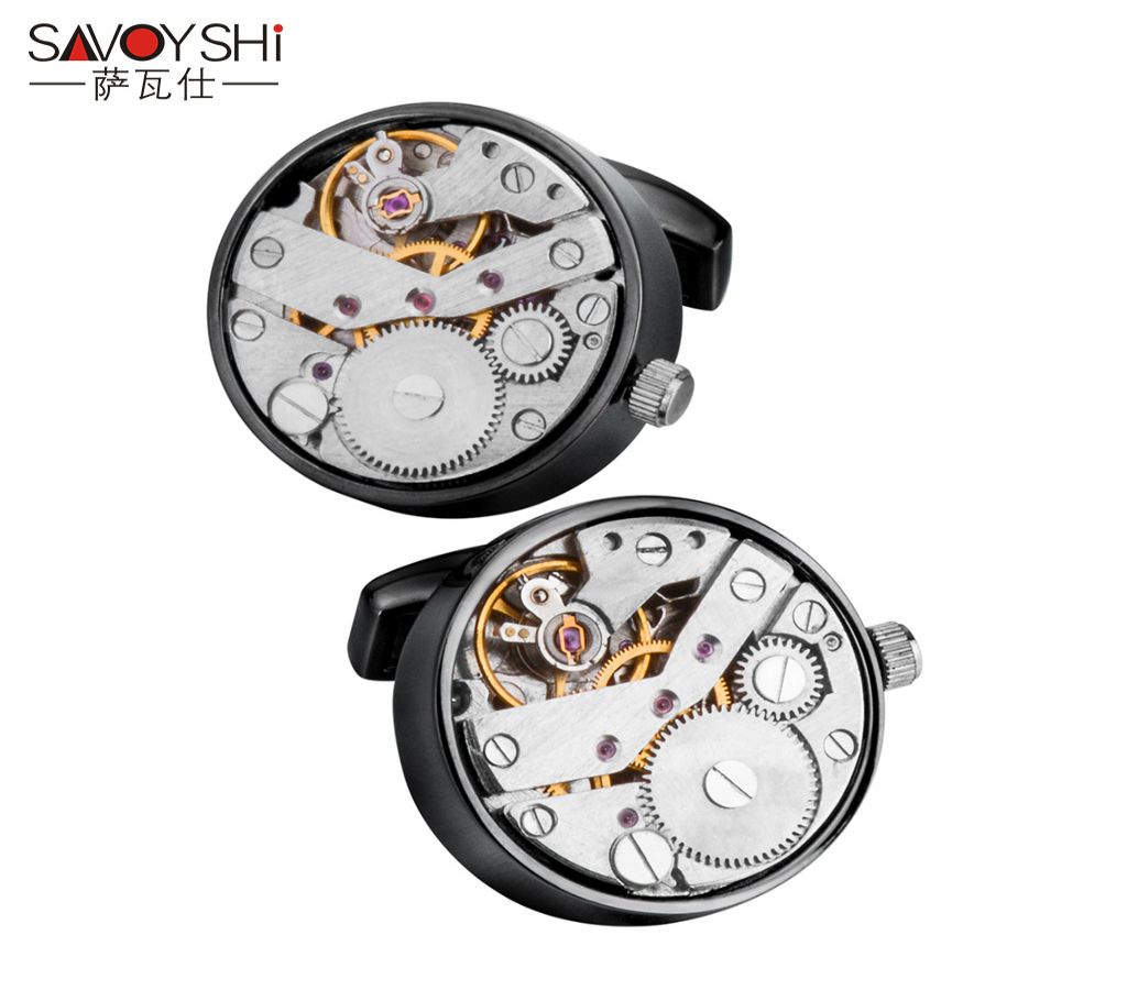 SAVOYSHI Mechanical Watch Movement শার্ট কাফলিঙ্ক ফর মেন বাংলাদেশ - 963443