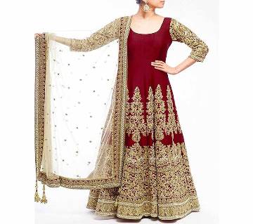 Semi-Stitched Embroidery Georgette Gown (Copy) 