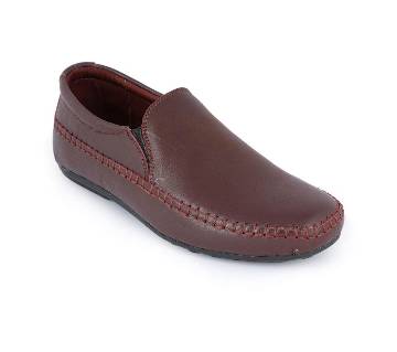 Leather Loafer For Men- Brown