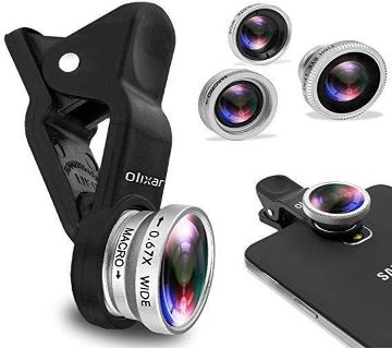 Universal Clip Mobile Phone Camera Lens - Black