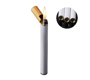 REFILLABLE BUTANE GAS FLINT Cigarette Shaped Lighter