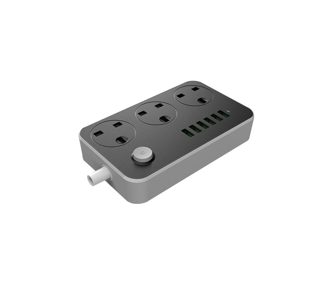 LDNIO 6 USB চার্জিং অ্যাডাপ্টার উইথ 3 সকেট বাংলাদেশ - 883982