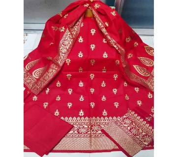 Unstitched Stylish Regular Design Pure Cotton Print Three-Piece