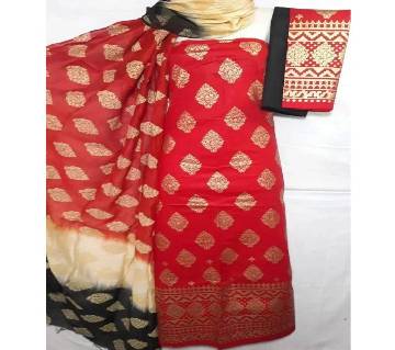 Unstitched Stylish Regular Design Pure Cotton Print Three-Piece