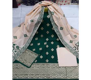 Unstitched Regular Design Pure Cotton Print Three-Piece