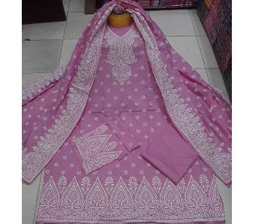Unstitched Stylish Regular Design Pure Cotton Print Three-Piece