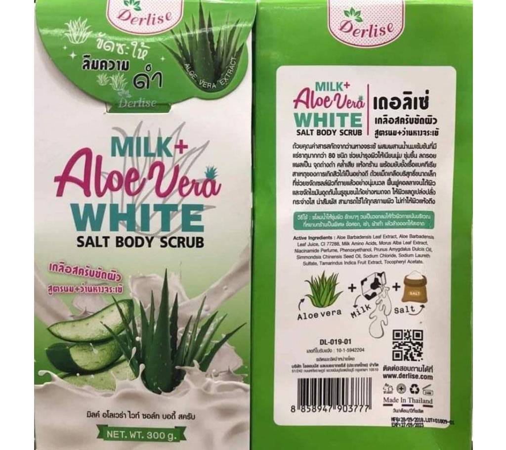 Milk + Aloe vera হোয়াইট সল্ট বডি স্ক্র্যাব-300ml-Thailand বাংলাদেশ - 1027014