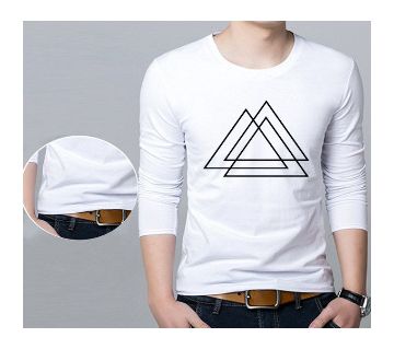 Triangles Mens Full Sleeve Cotton T-shirt