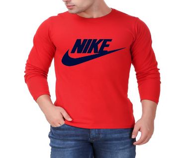 Nike Printed Full Sleeve Cotton T-shirt