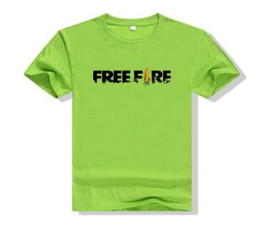 FreeFire Menz Half Sleeve Cotton T-shirt - Green