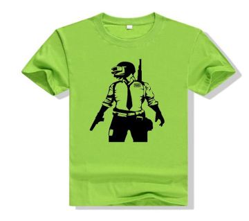 PubG Menz Half Sleeve Cotton T-shirt - Green