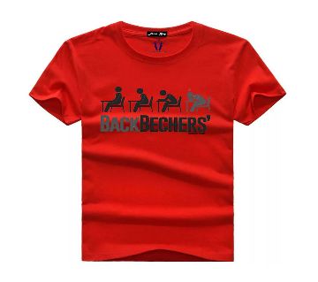 Backbenchers Menz Half Sleeve Cotton T-shirt - Red