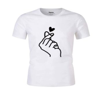 Love Menz Half Sleeve Cotton T-shirt - White