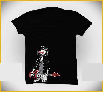Guitar Lover  Menz Round Neck T Shirt