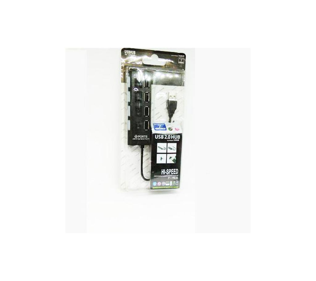 4-Port USB 2.0 হাব উইথ পাওয়ার সুইচ এন্ড LED ইন্ডিকেটর বাংলাদেশ - 900269
