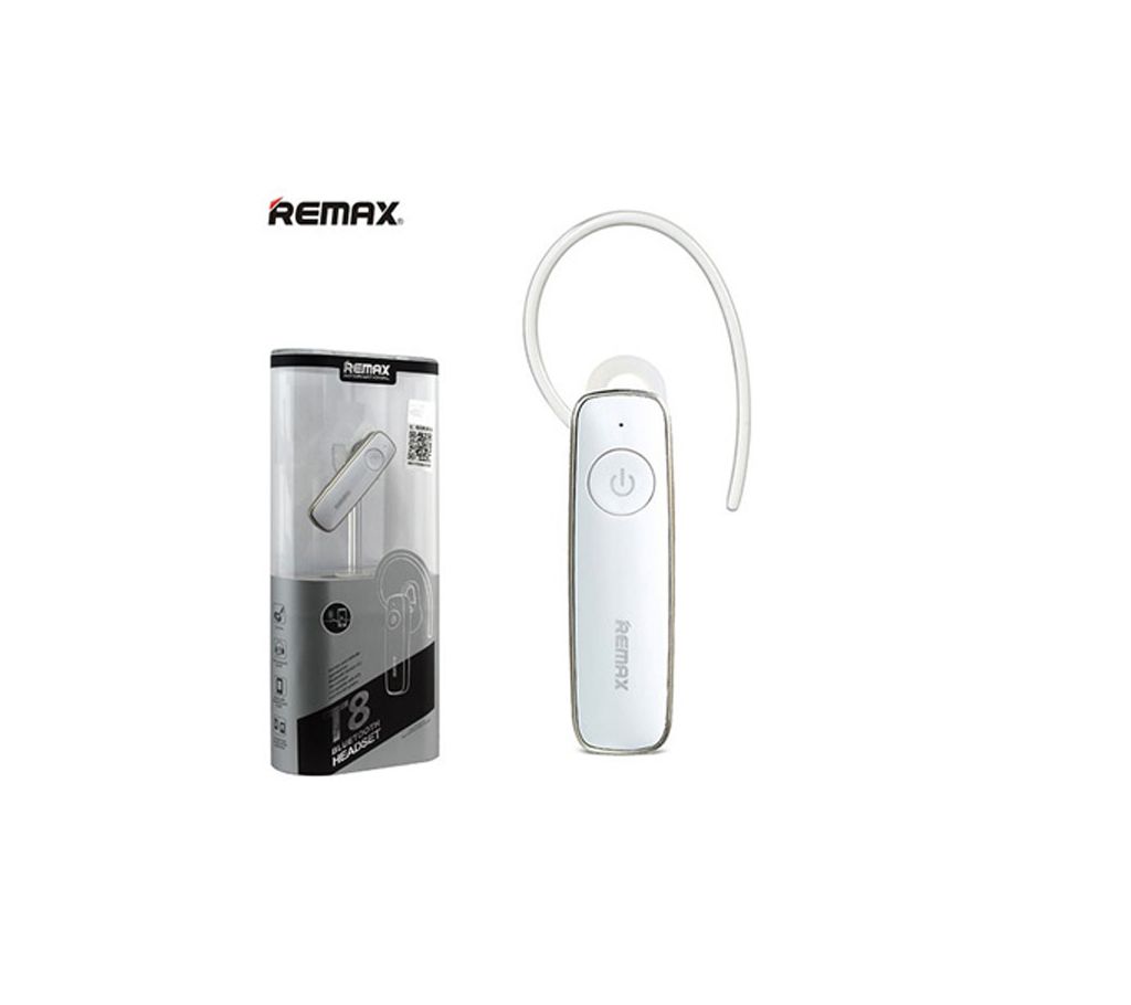 Headset - REMAX RB-T8 Ear Hook Wireless ব্লুটুথ হেডসেট | Earphone Headset M বাংলাদেশ - 905142