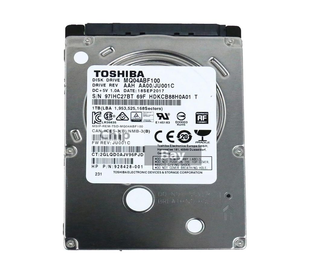 Toshiba 1TB SATA 5400RPM 2.5 Inch হার্ড ডিস্ক ড্রাইভ (Notebook) #MQ04ABF100/HDWL110UZSVA বাংলাদেশ - 924298