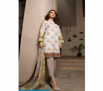 Embroidered Printed Lawn Unstitched Suit  
