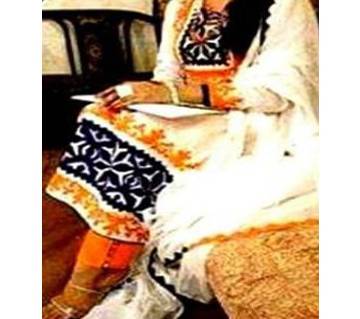 Unstitched block printed Rajdhani voyel cotton Salwar Kameez stblock-126