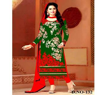 Unstitched block printed Rajdhani voyel cotton Salwar Kameez stblock-132