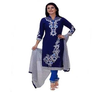 Unstitched block printed Rajdhani voyel cotton Salwar Kameez stblock-270