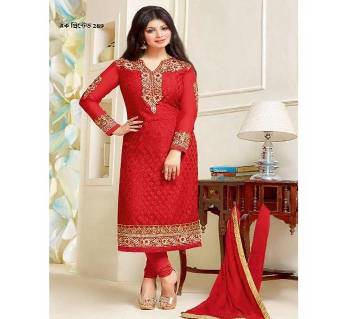 Unstitched block printed Rajdhani voyel cotton Salwar Kameez stblock-289