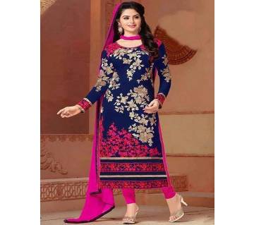 Unstitched block printed Rajdhani voyel cotton Salwar Kameez stblock-328