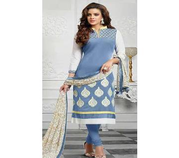 Unstitched block printed Rajdhani voyel cotton Salwar Kameez stblock-334