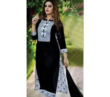 Unstitched block printed Rajdhani voyel cotton Salwar Kameez stblock-339