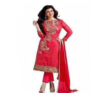 Unstitched block printed Rajdhani voyel cotton Salwar Kameez St block-255