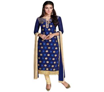 Unstitched block printed Rajdhani voyel cotton Salwar Kameez St block-415