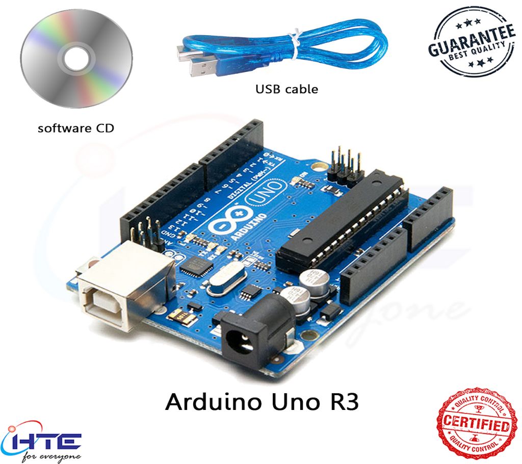 Arduino Uno R3 With USB Cable For Arduino And Software CD বাংলাদেশ - 905242