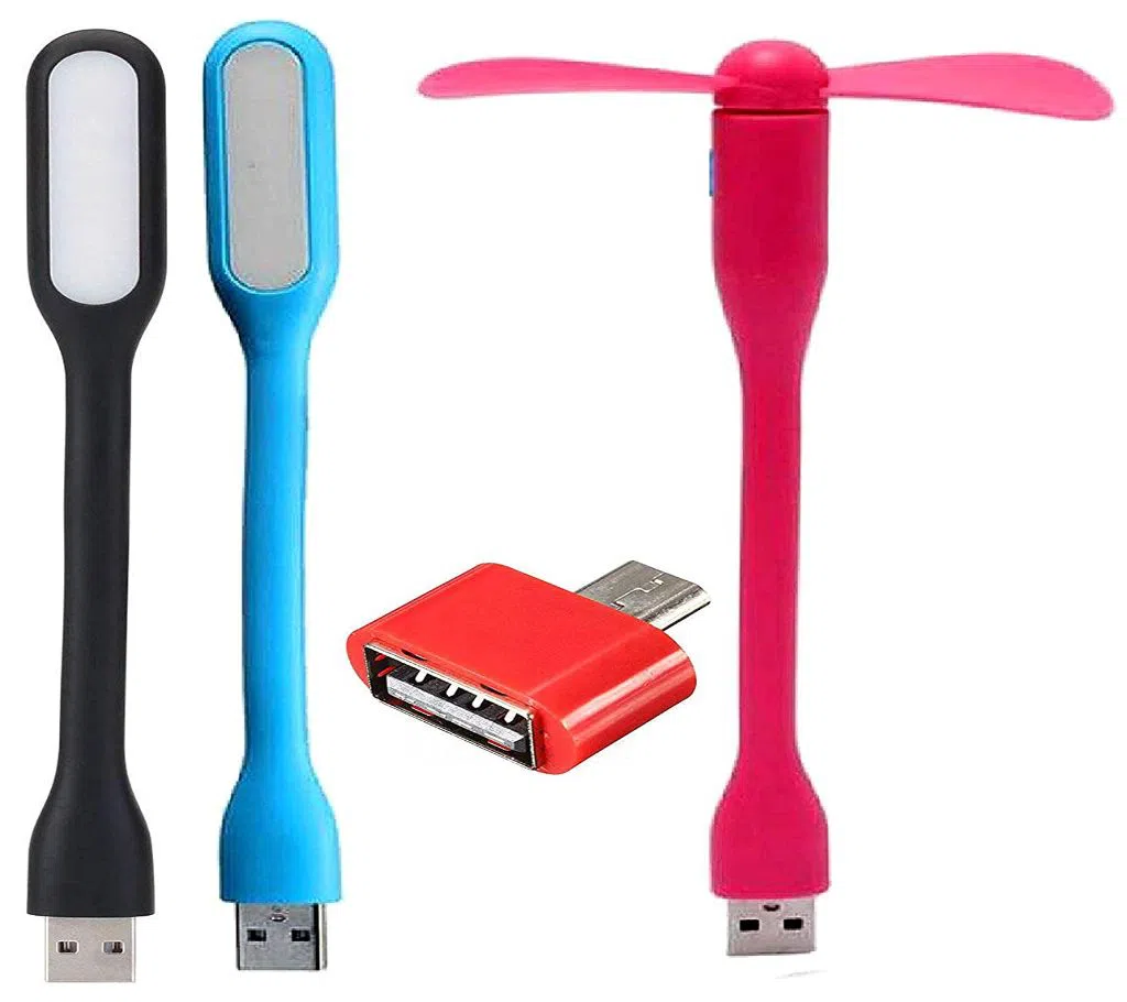 MICRO USB OTG  FOR MOBILE TABLET AND PC MULTICOLOR+ USB Light+OTG