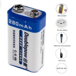 9 volt battery rechargeable Doublepow