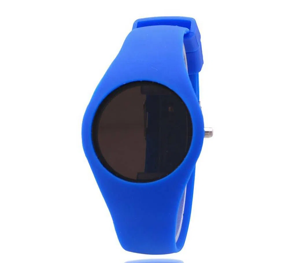 silicon band digital watch LED WATCH BLUE